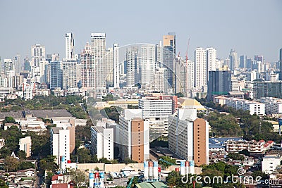high buildings panorama downtown of Bangkok City Thailand Editorial Stock Photo