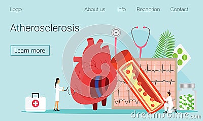 High Cholesterol Blood Pressure and Atherosclerosis Stock Photo