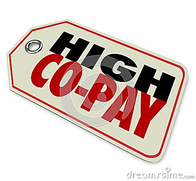 High Co-Pay Insurance Deductible Expensive Health Care Stock Photo