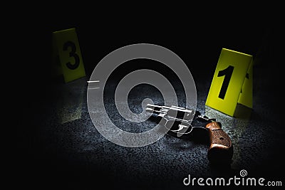 High contrast image of a crime scene Stock Photo