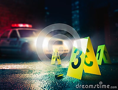High contrast image of a crime scene Stock Photo