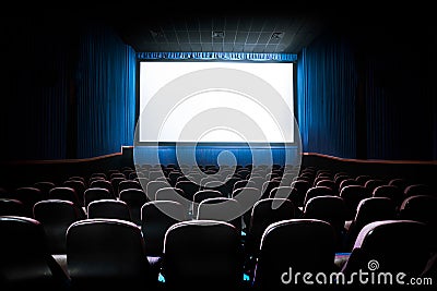 High contrast image of movie theater screen Stock Photo