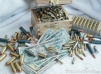 High Cost Of Ammunition Stock Photo