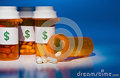 High Cost of Medication Stock Photo