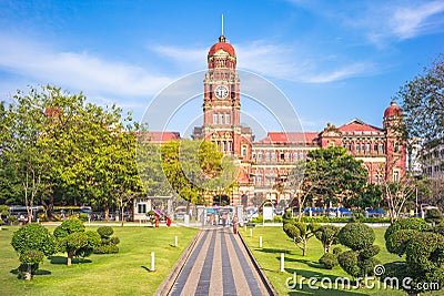 High Court building in Yangon, Myanmar, Bruma Stock Photo