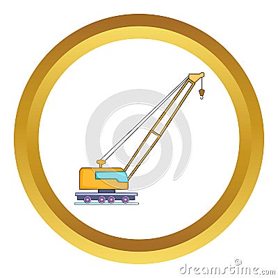 High crane vector icon Vector Illustration