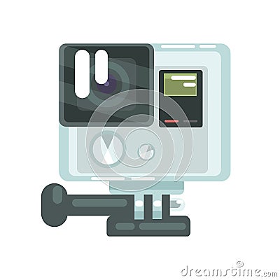 High definition photo video camera pro action. Colorful cartoon vector Illustration Vector Illustration