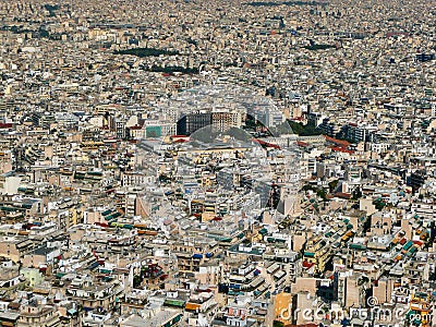 High Density Athens City Buildings, Greece Stock Photo