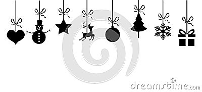 High detail christmas icons vector Vector Illustration