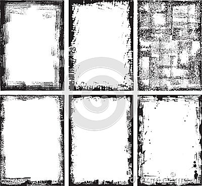 High detail Grunge Frames Vector Illustration