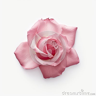 High Detail Rose Petal On White Background In 16k Ultra Hd Stock Photo