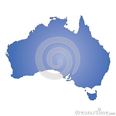 High detailed Australia physical map with no labeling Vector Illustration