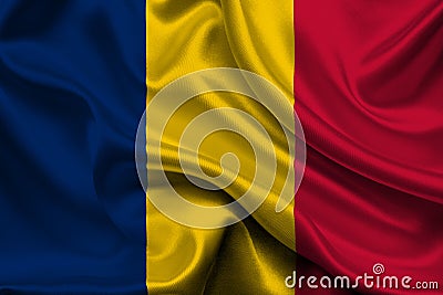 High detailed flag of Chad. National Chad flag. Africa. 3D illustration Cartoon Illustration