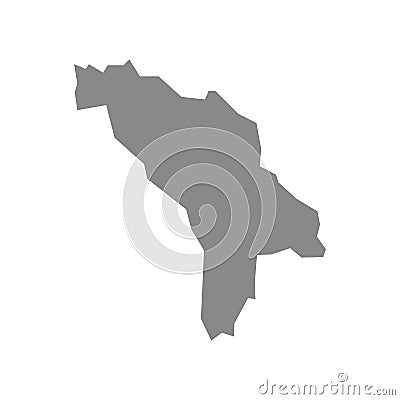 High Detailed Gray Map of Moldova isolated on white background. Map of Moldova - gray Geometric Rumpled Triangular , Polygonal Cartoon Illustration