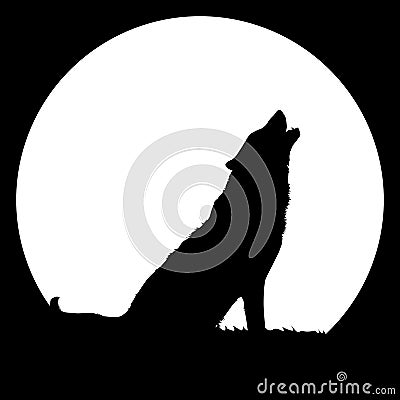 Howling wolf Vector Illustration