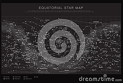 High detailed sky maps vector set Vector Illustration