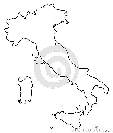 Italy contour Vector Illustration