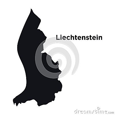 High detailed vector map - Liechtenstein Stock Photo