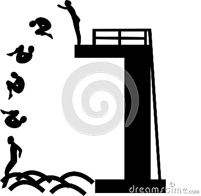 High Diving Stock Photo