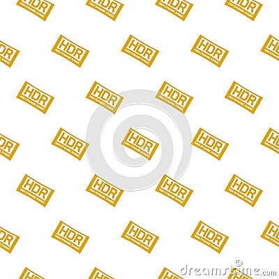 High Dynamic Range Imaging HDR icon pattern seamless isolated on white background Vector Illustration