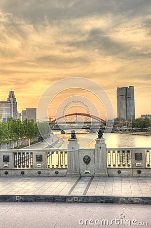 High Dynamic Range Photograph of Tianjin Stock Photo