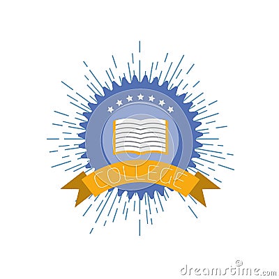 High education logo. Vector illustration Vector Illustration