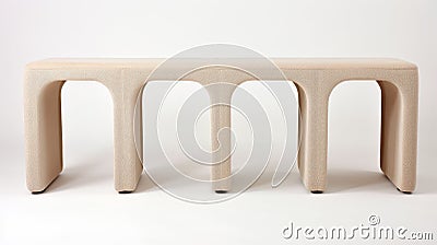 High End Large Modern Comfy Fixed Organic Modular Console Table Stock Photo