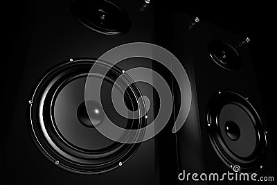 High-end stereo speakers Stock Photo