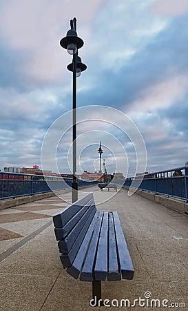 High Falls Bridge Editorial Stock Photo