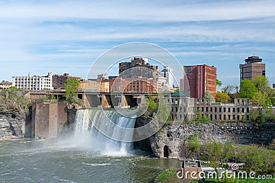 High Falls of Rochester, New York Editorial Stock Photo