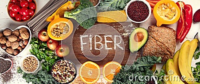 High Fiber Foods Stock Photo