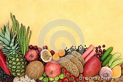 High Fibre Food for a Healthy Digestive System Stock Photo