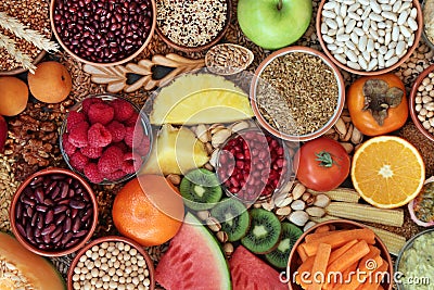 High Fibre Health Food Collection Stock Photo