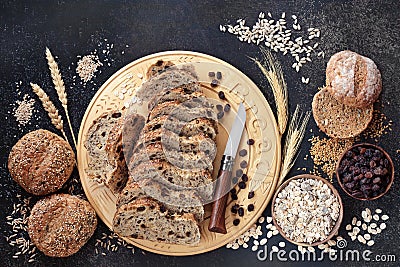 High Fibre Rye Bread Health Food Stock Photo