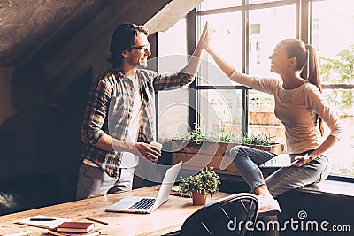 High-five! Stock Photo