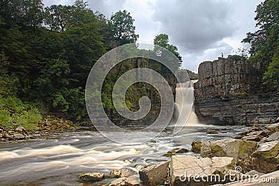 High Force waterfall County Durham Stock Photo