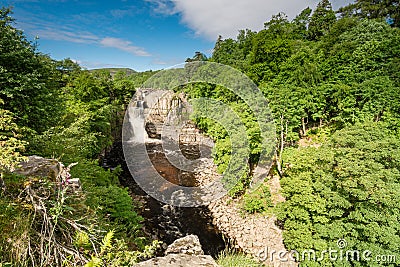 High Force Waterfall in summer Stock Photo