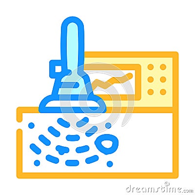 high frequency ultrasound color icon vector illustration Vector Illustration