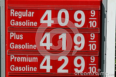 High Gas Prices Stock Photo