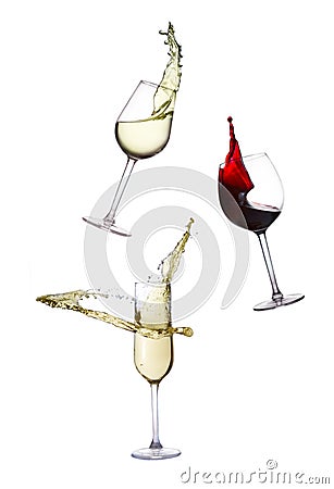 Glass of red wine Stock Photo