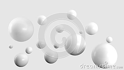 High gloss white balls background Stock Photo