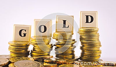 High gold price Stock Photo