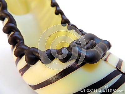 Chocolate shoe Stock Photo