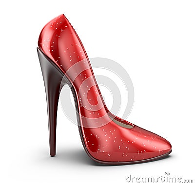 High heel shoes. 3D Icon Stock Photo