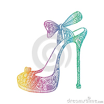 High heel shoes. Stock Photo