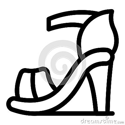 High heels pair icon outline vector. Modish classy shoes collection Vector Illustration