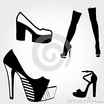 High heels silhouette Stock Photo