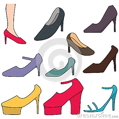 High heels Vector Illustration