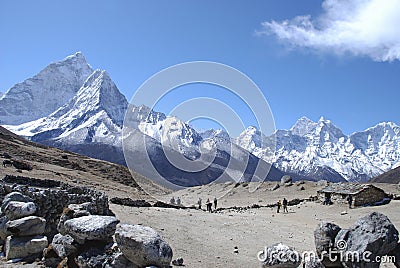 High Himalayan Cottage Stock Photo