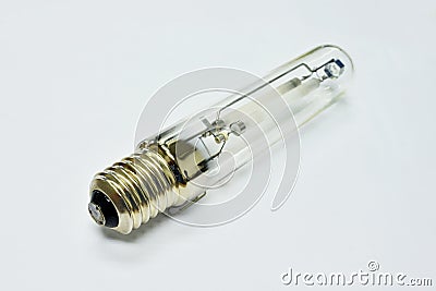 High Intensity Discharge Glass tube Lamp Stock Photo